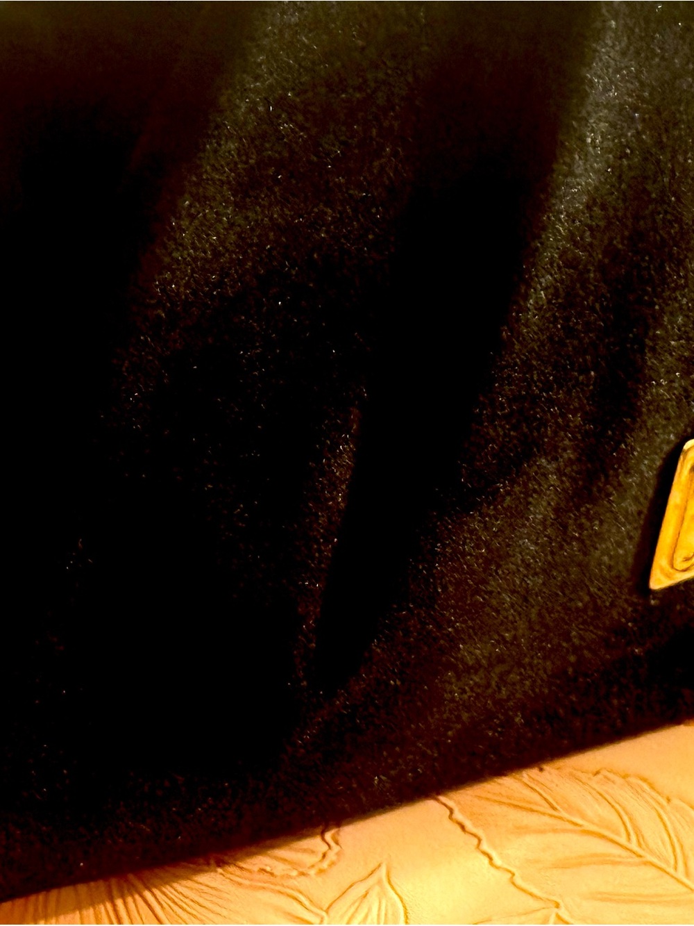 Dolce & Gabbana Black Velvet Cosmetic Clutch with Rare Gold Plaque - Picture 14 of 15